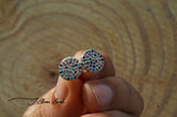 Round stud earring