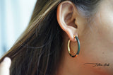 Studded Hoops earrings