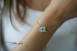 Clover evil eye bracelet