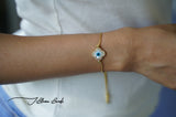 Clover evil eye bracelet