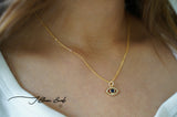 Sparkled evil eye necklace