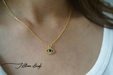 Sparkled evil eye necklace