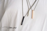 Personalized Cuboid Bar Necklace Men