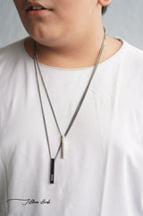 Personalized Cuboid Bar Necklace Men