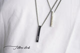 Personalized Cuboid Bar Necklace Men