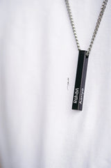 Personalized Cuboid Bar Necklace Men