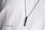 Personalized Cuboid Bar Necklace Men