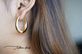 Gold chand bali earrings