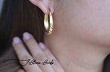 Gold chand bali earrings