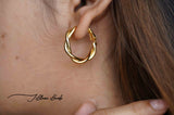 Hammered Hoop Earrings