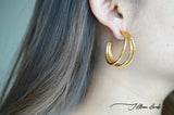 Triple Tiny Hoop Earrings