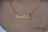 Signature style name necklace with stud