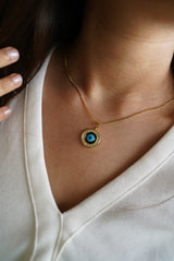 Simplicity Round Evil Eye Necklace