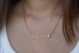 Cursive Name Necklace with Stud