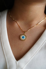 Simplicity Round Evil Eye Necklace