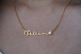 Cursive Name Necklace with Stud